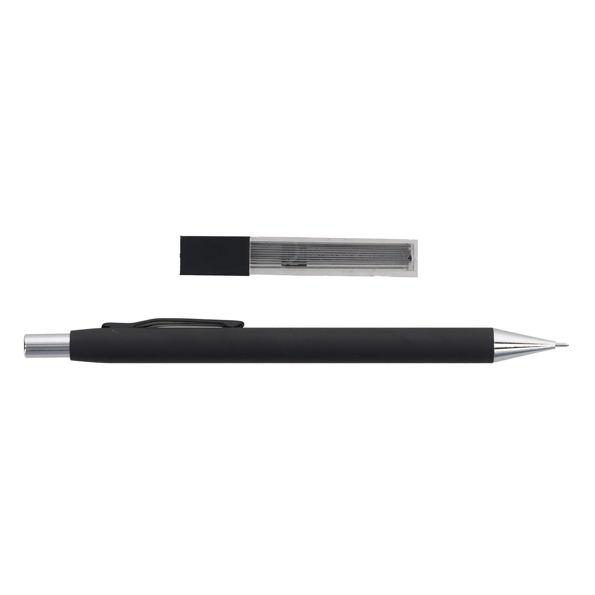 Bolton Flat Clicker Black Clutch Pencil With Lead Refill In Acrylic Gift Box
