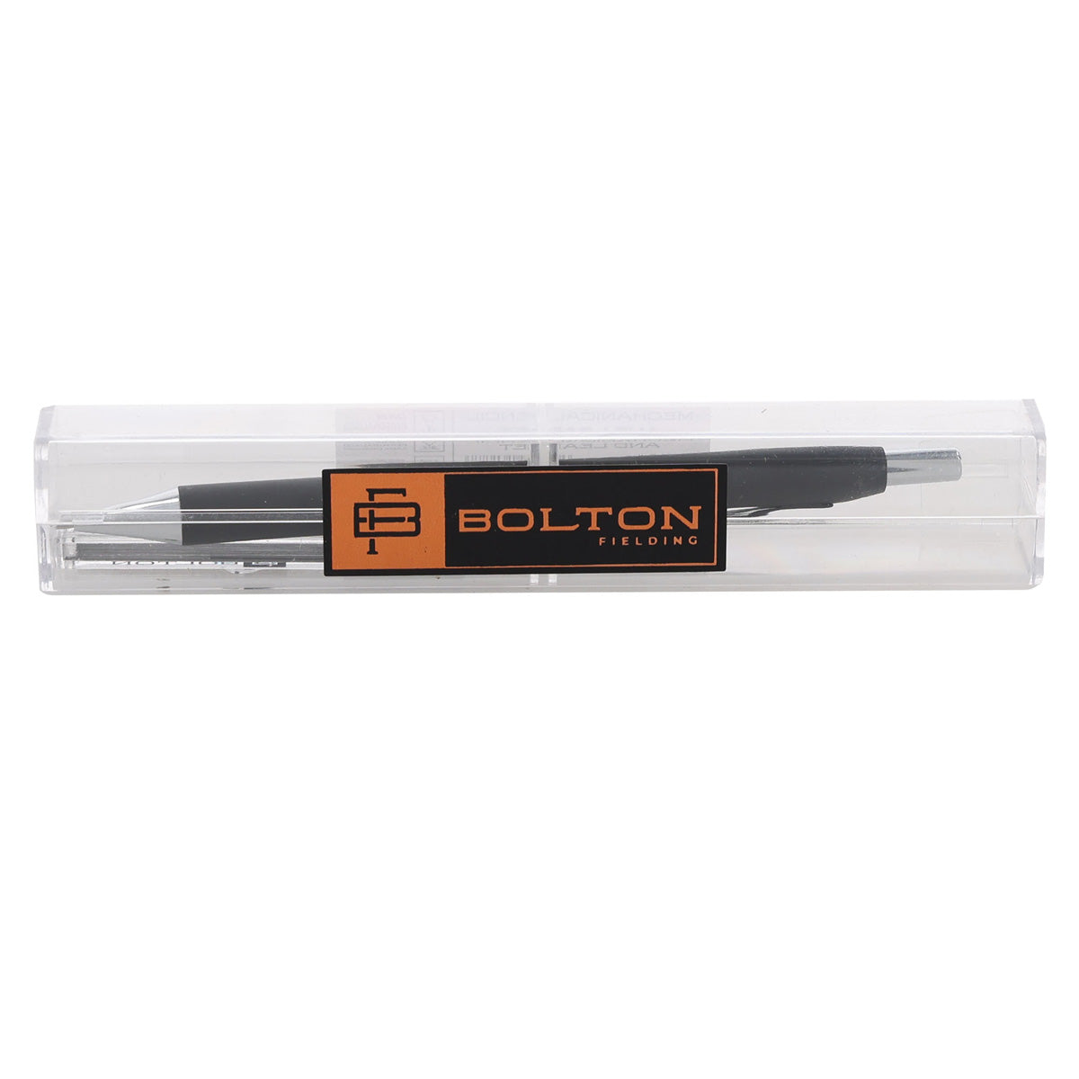 Bolton Flat Clicker Black Clutch Pencil With Lead Refill In Acrylic Gift Box