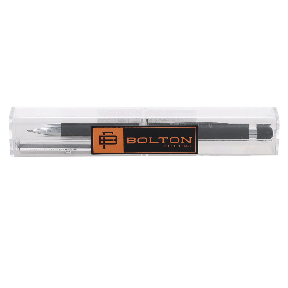 Bolton Round Clicker Black Clutch Pencil With Lead Refill In Acrylic Gift Box