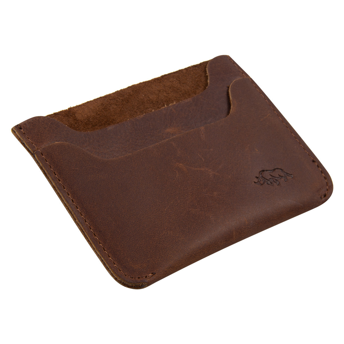Genuine African Leather Brown Card Holder