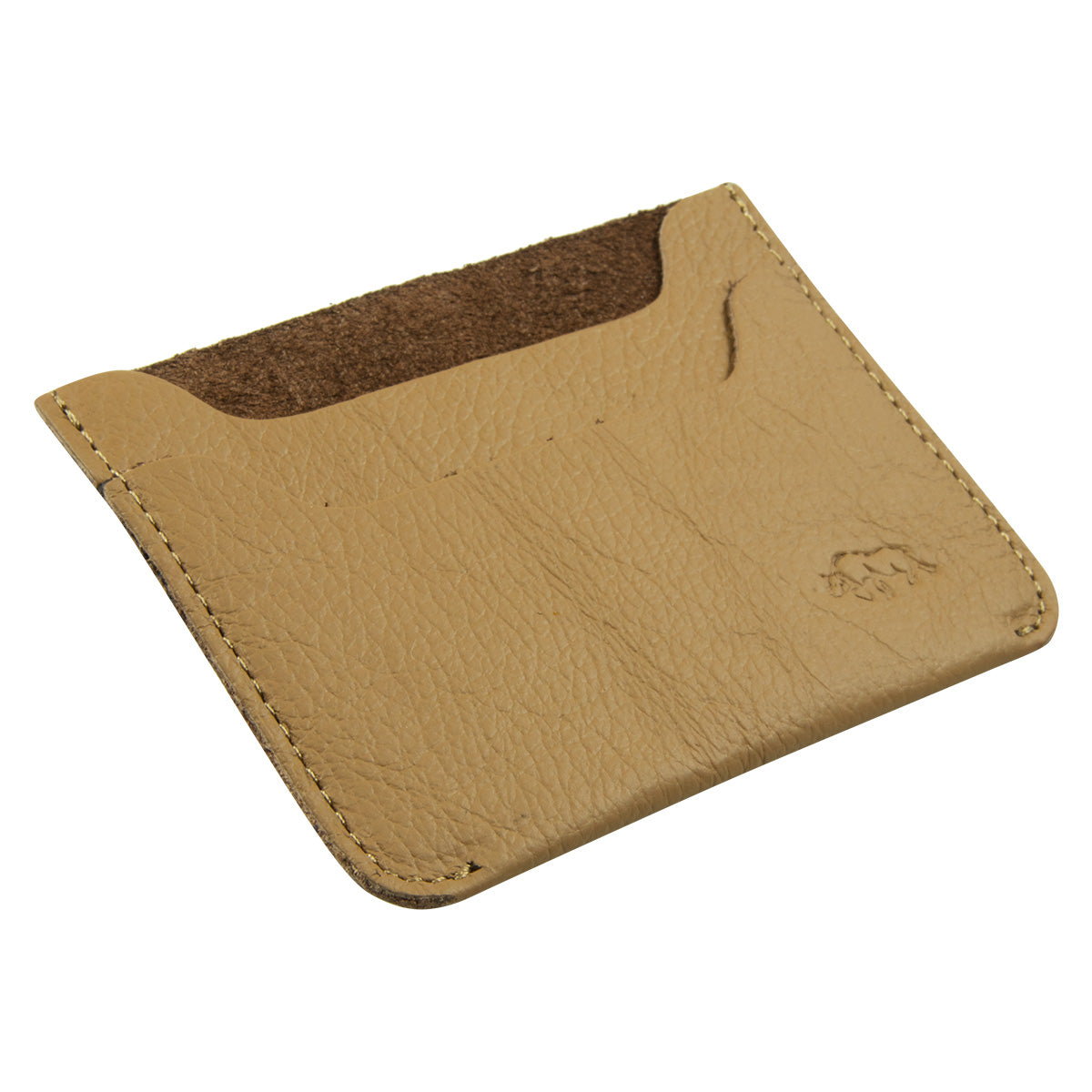 Genuine African Leather Tan Card Holder