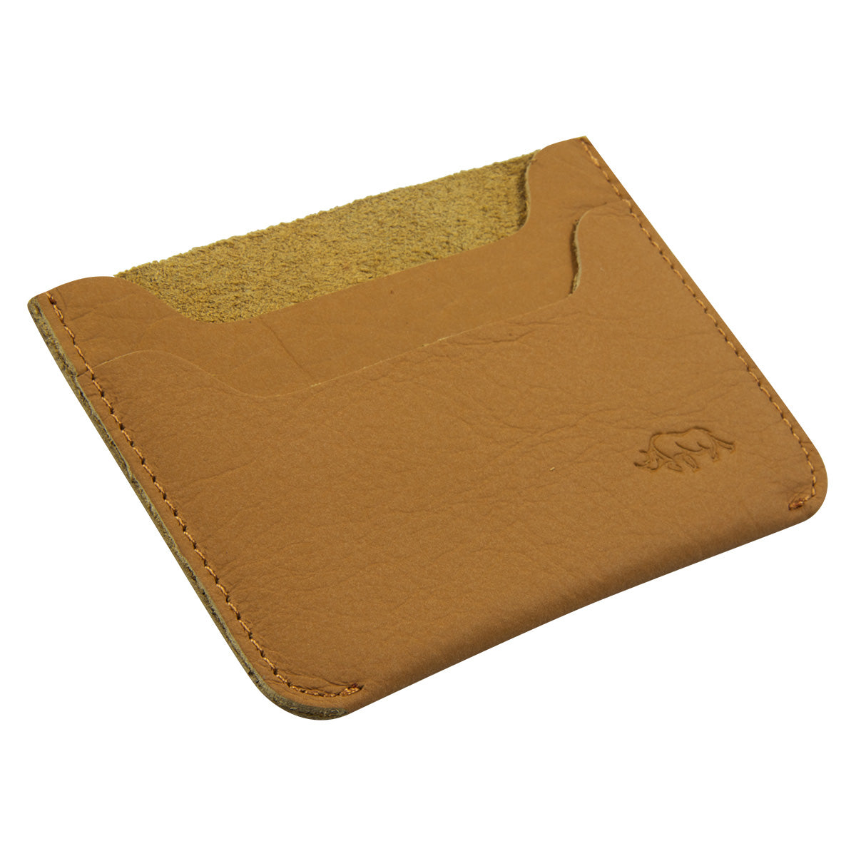 Genuine African Leather Mustard Card Holder