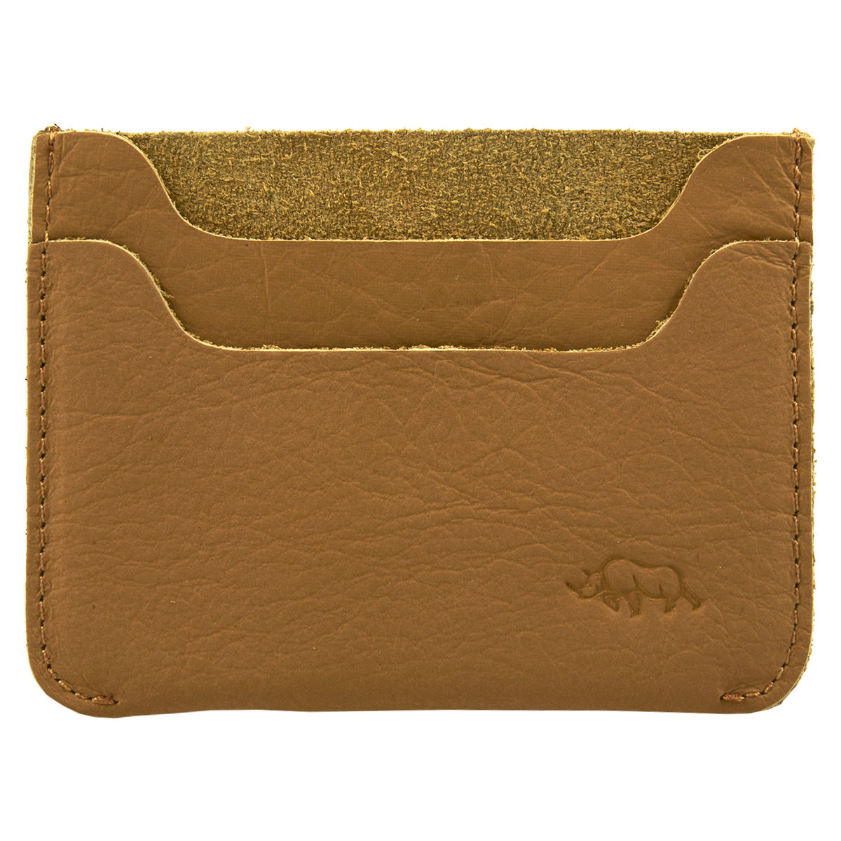 Genuine African Leather Mustard Card Holder