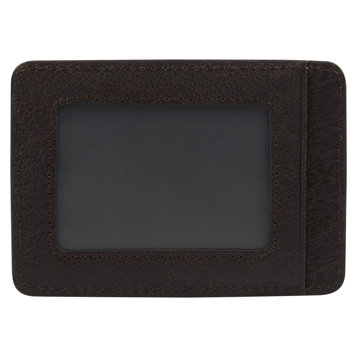 Genuine African Leather Dark Brown Card And ID Holder