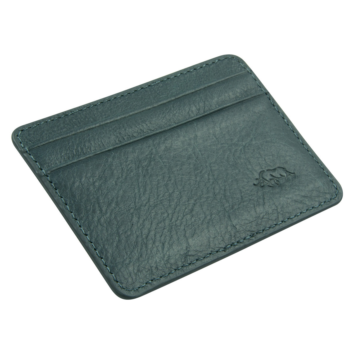 Genuine African Leather Midnight Blue Card And ID Holder