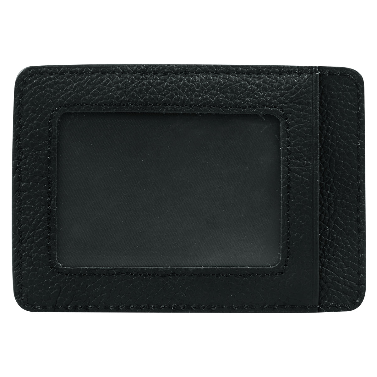Genuine African Leather Matt Black Card And ID Holder