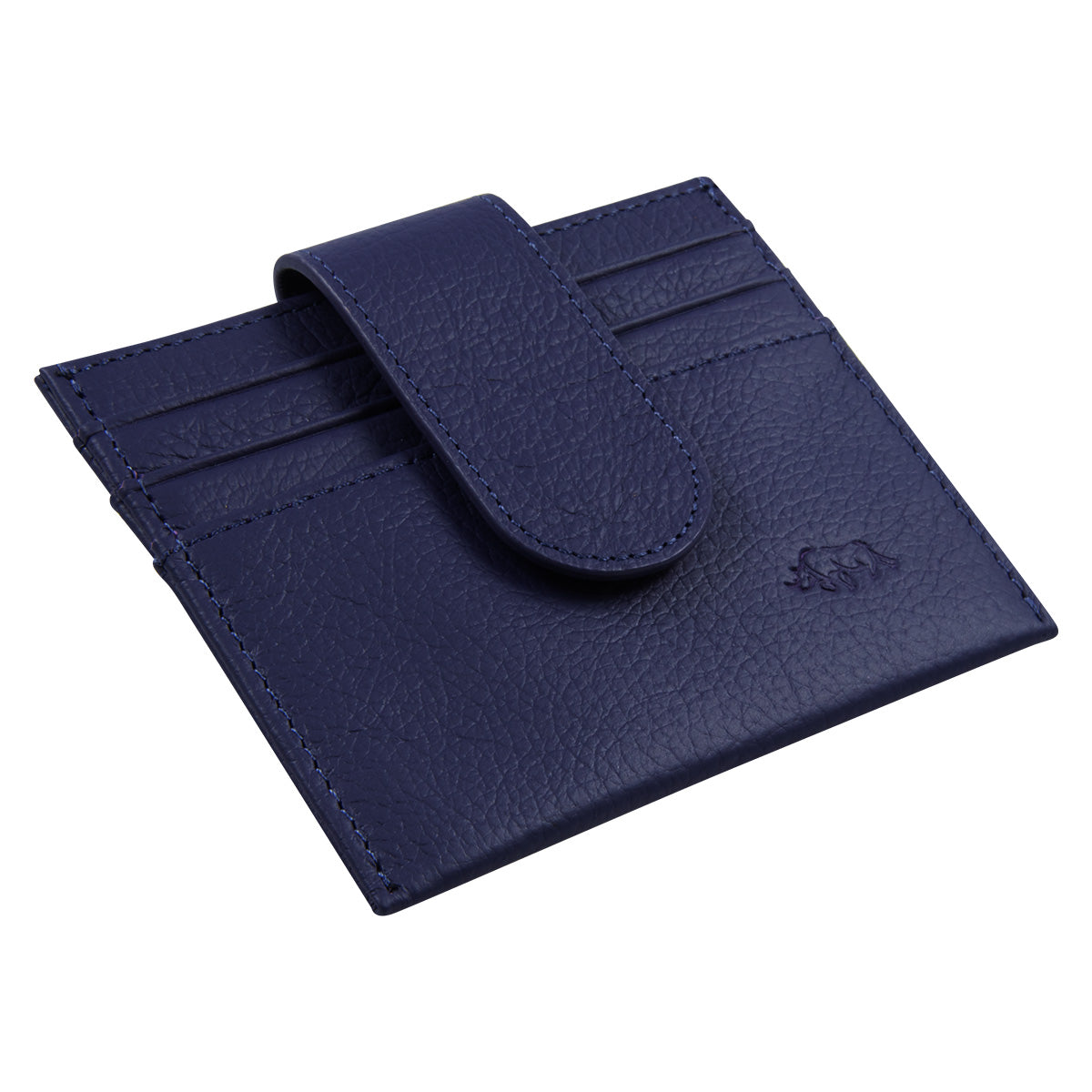 Genuine African Leather Purple Wallet With Clip Closure
