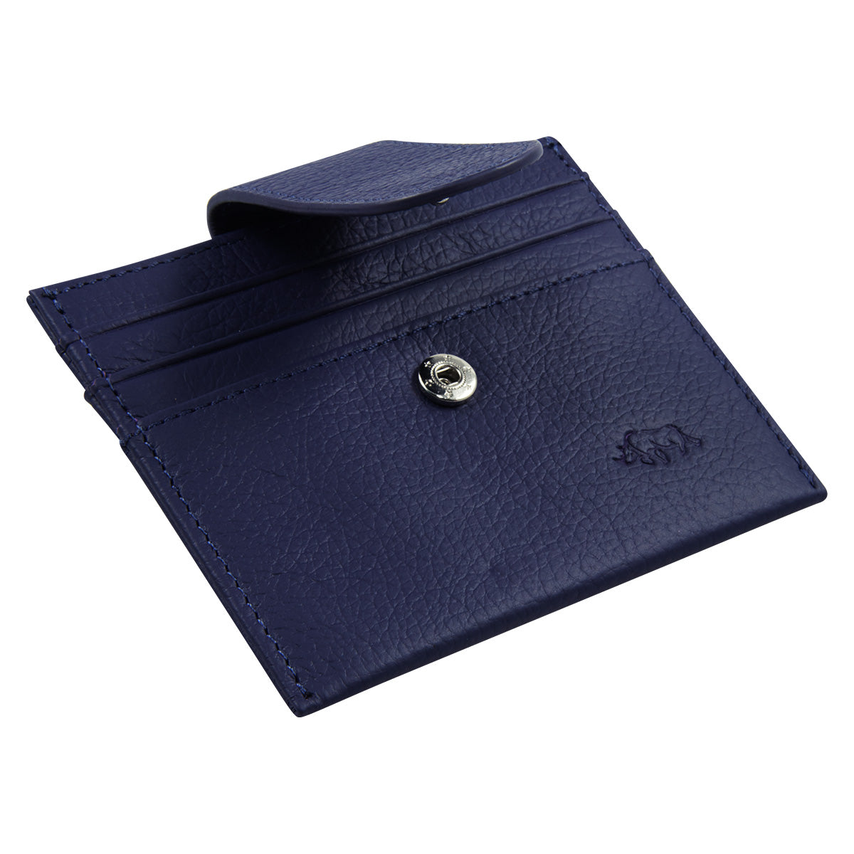 Genuine African Leather Purple Wallet With Clip Closure