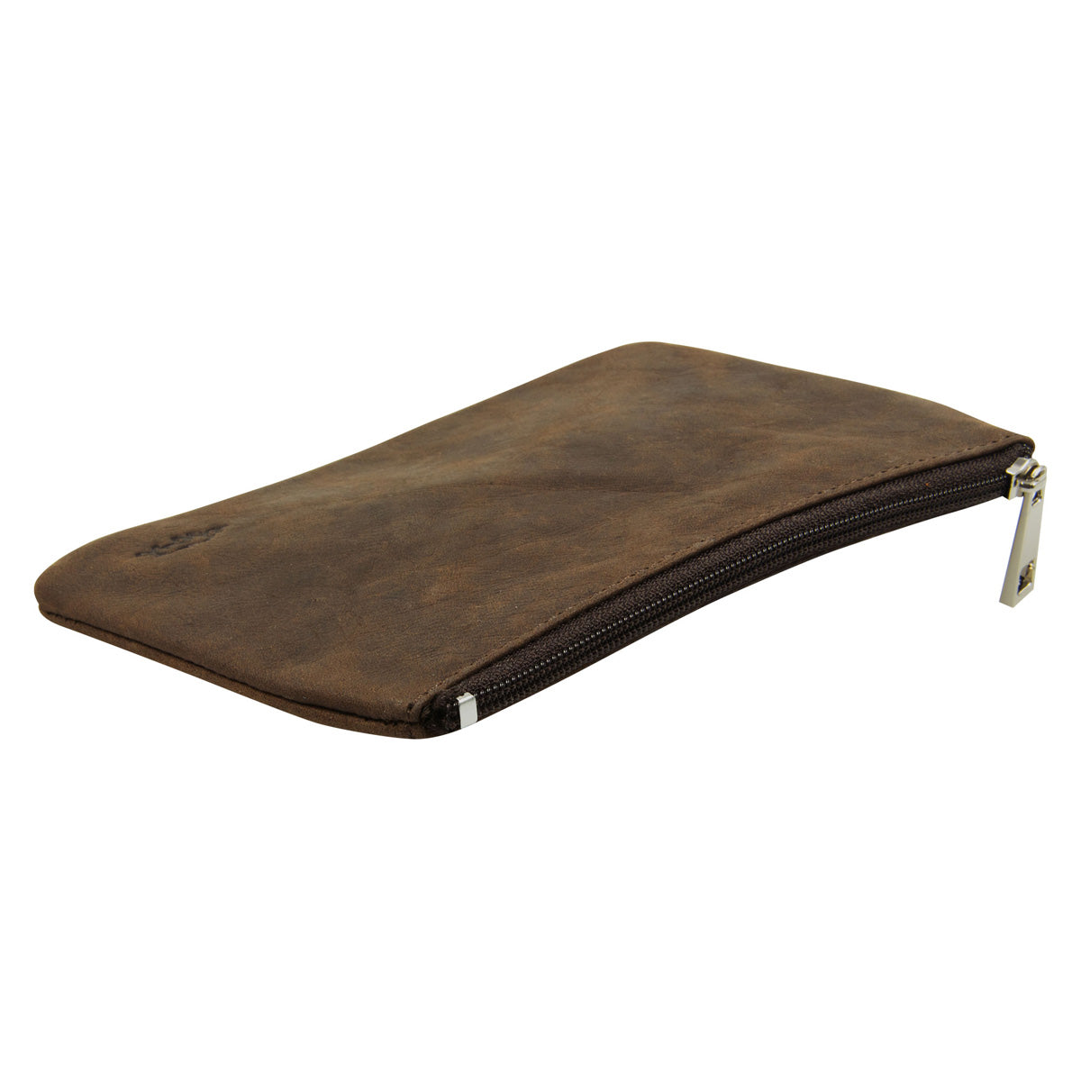 Genuine African Leather Medium Dark Brown Coin Purse