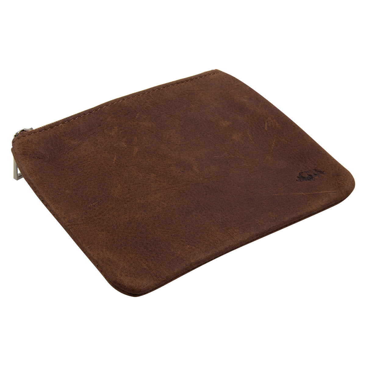 Genuine African Leather Medium Brown Coin Purse