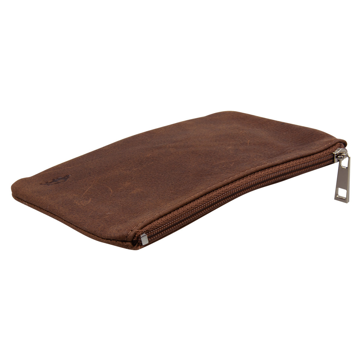 Genuine African Leather Medium Brown Coin Purse