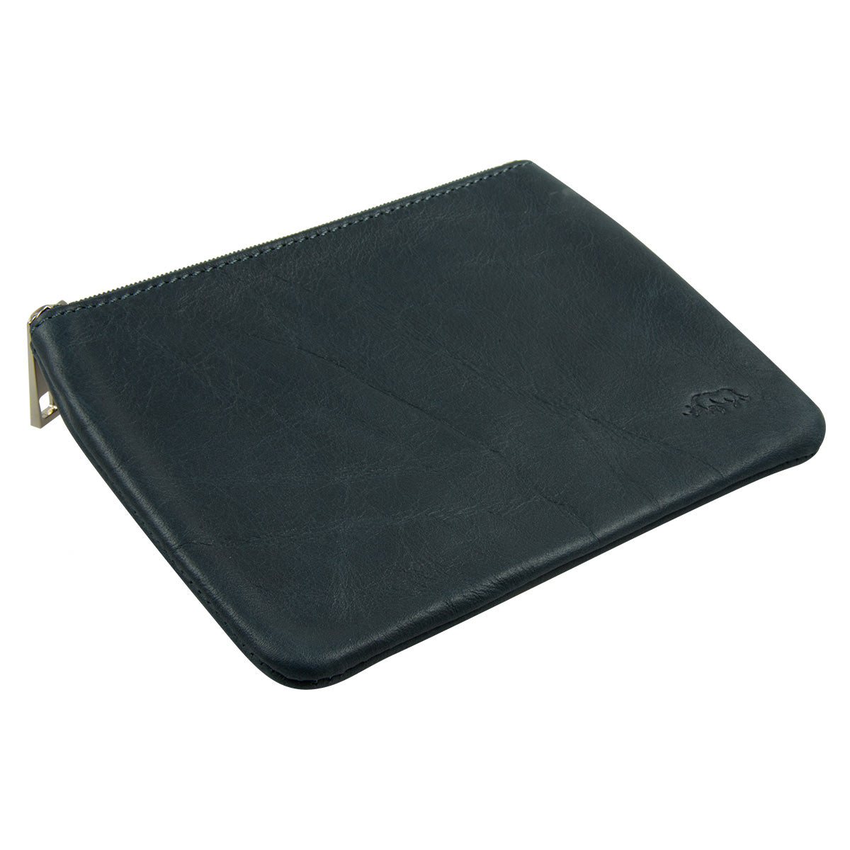 Genuine African Leather Medium Navy Coin Purse