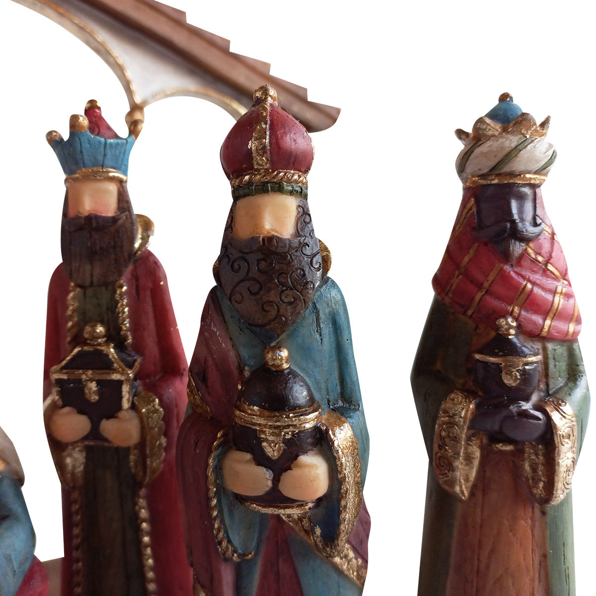 Christmas Nativity With House & Cross Set Of 9