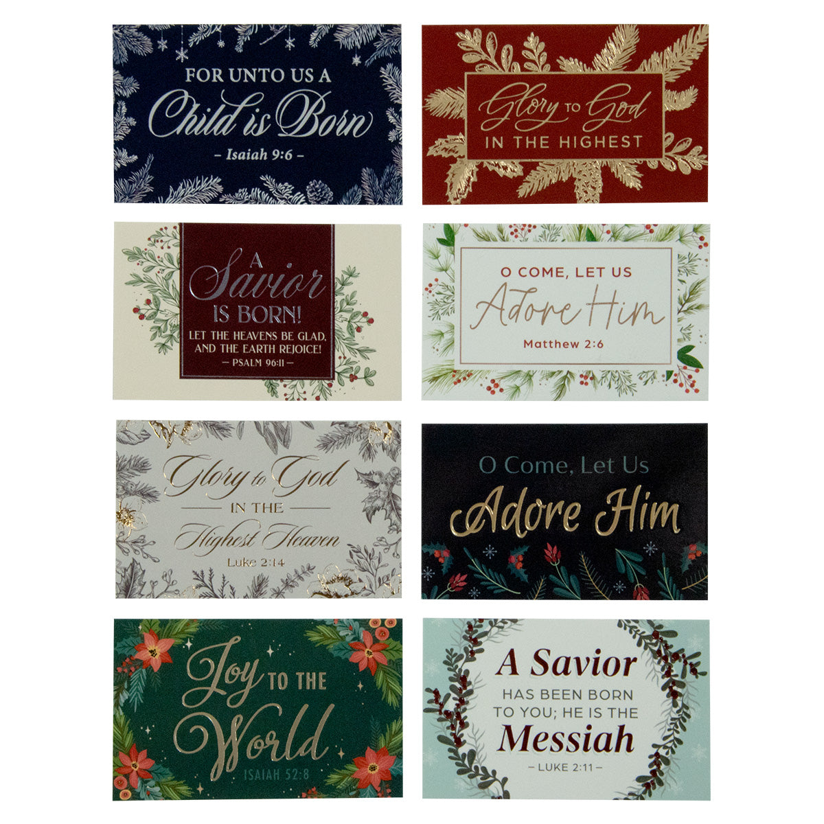Christmas Pass Around Cards Set Of 8