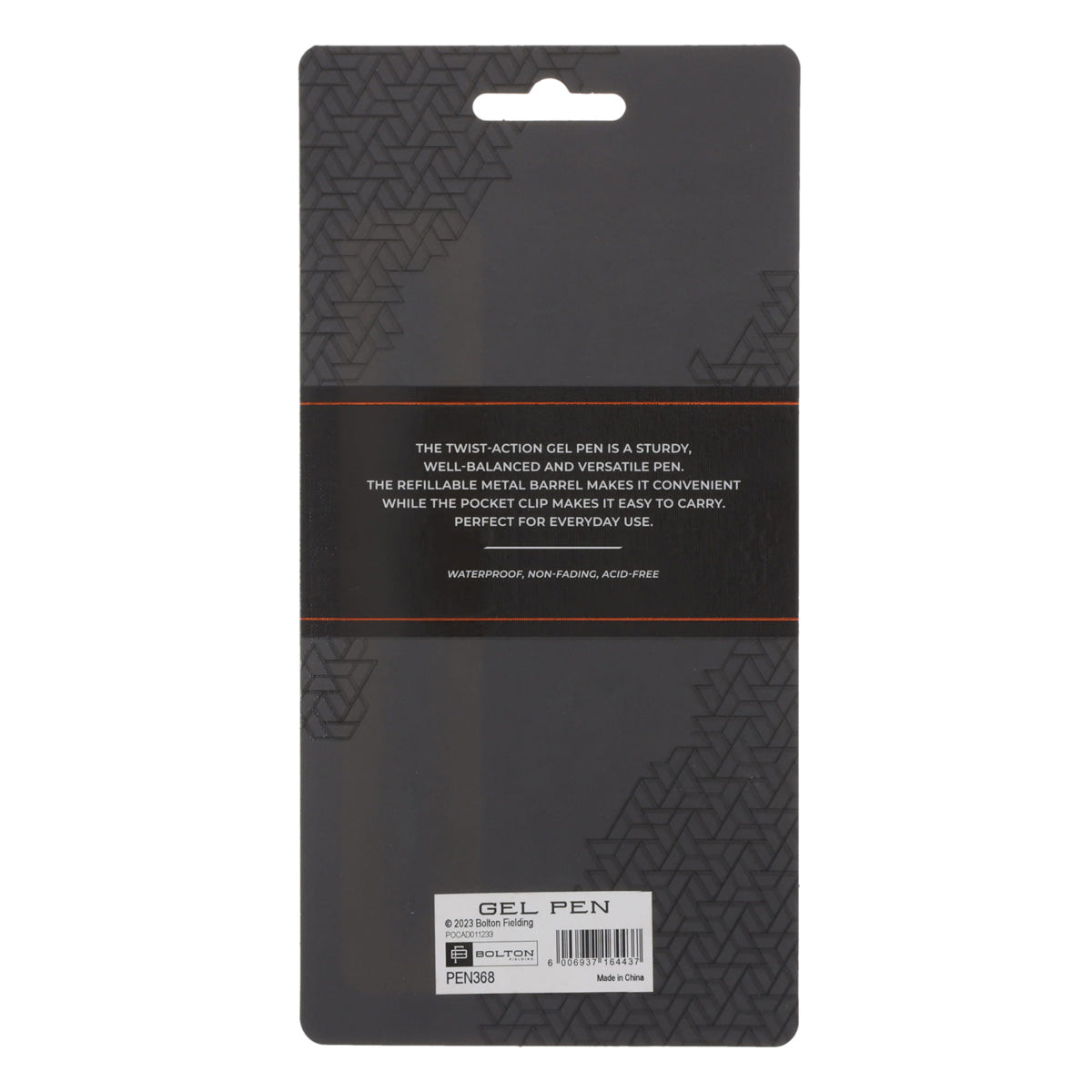 Bolton Black Twist-Action Pen