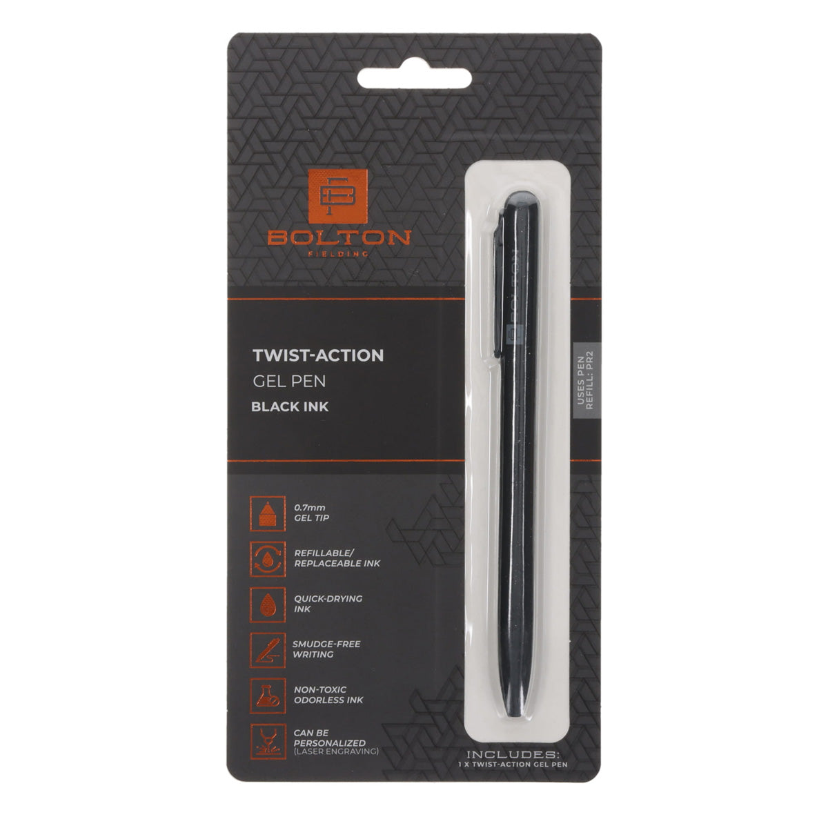 Bolton Black Twist-Action Pen