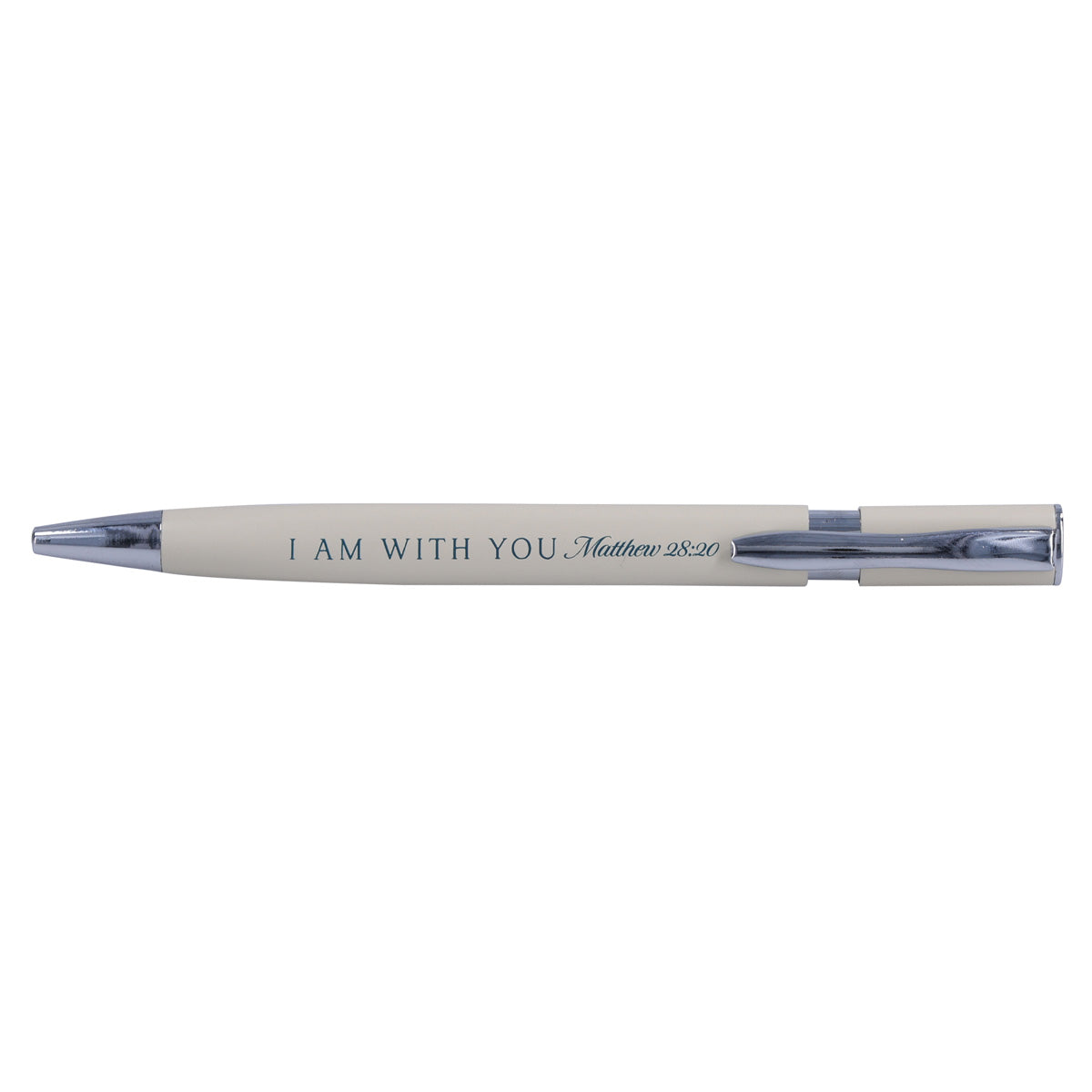 Be Still and Know & I Am with You Green Pen and Cream Pencil Set