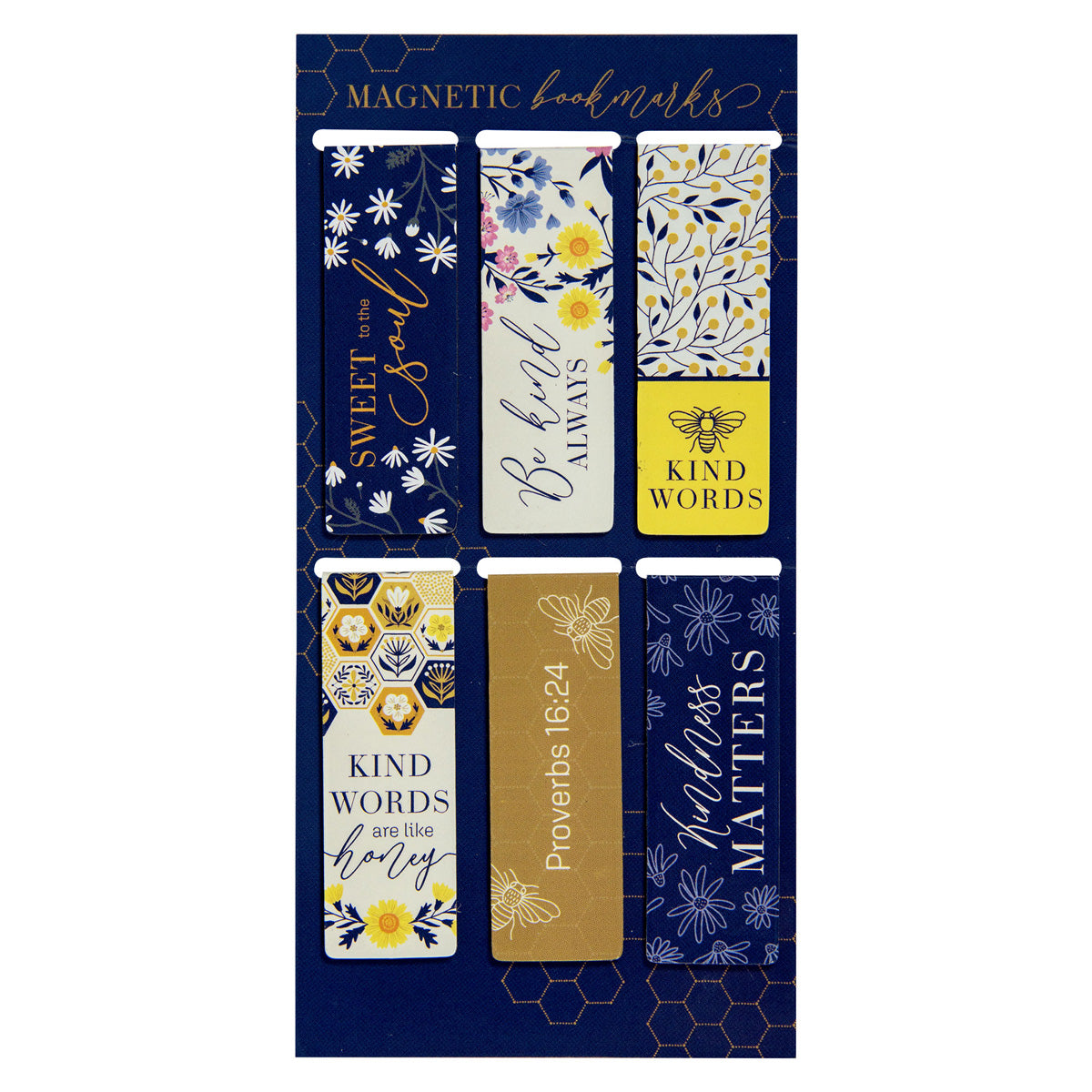 Kind Words Six Piece Magnetic Bookmark Set