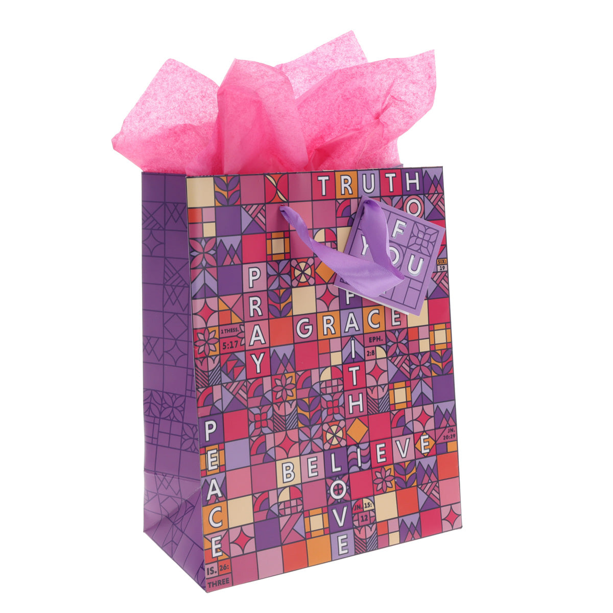 Crossword Medium Gift Bag with Gift Tag