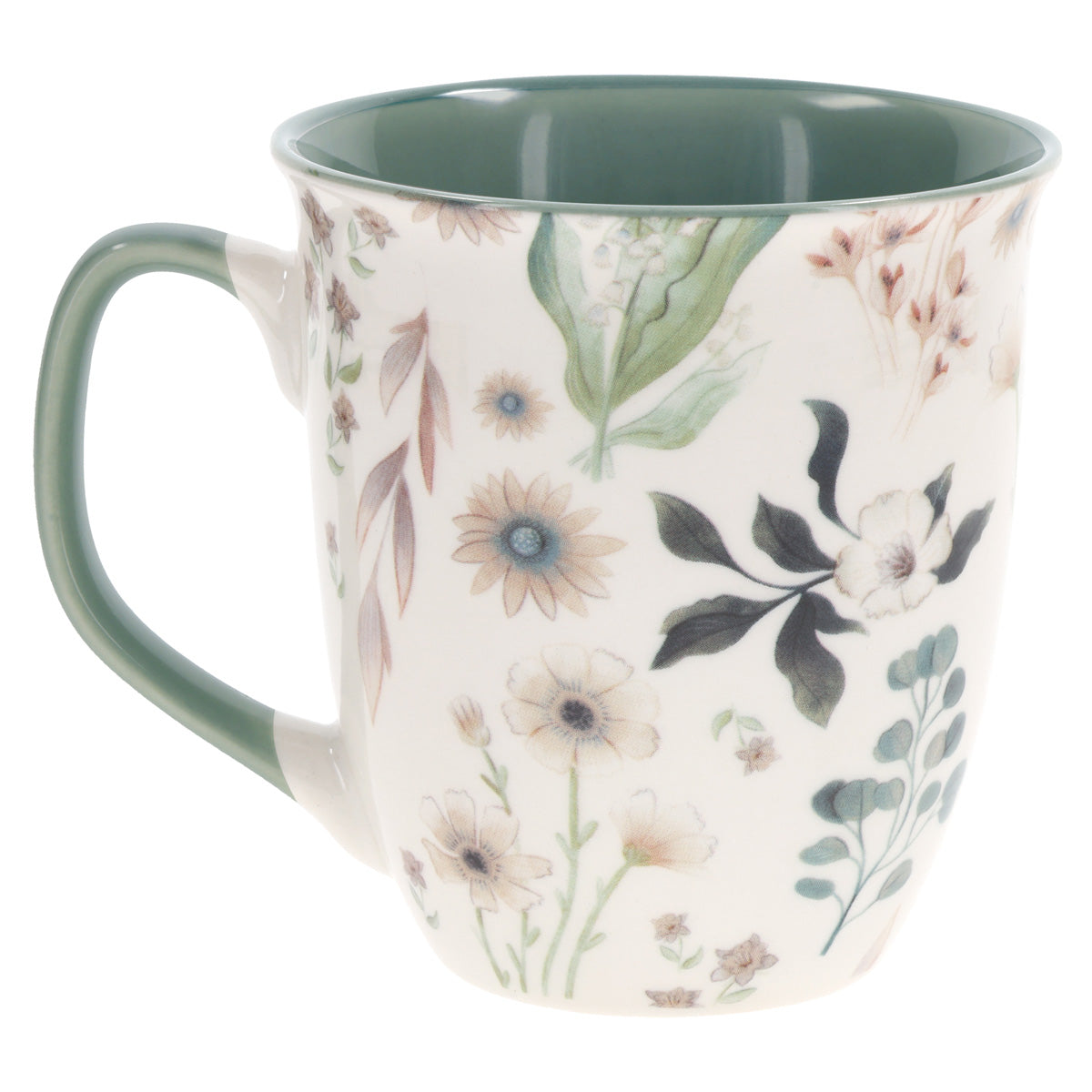 Be Still & Know that I Am God Ceramic Mug with Green Interior