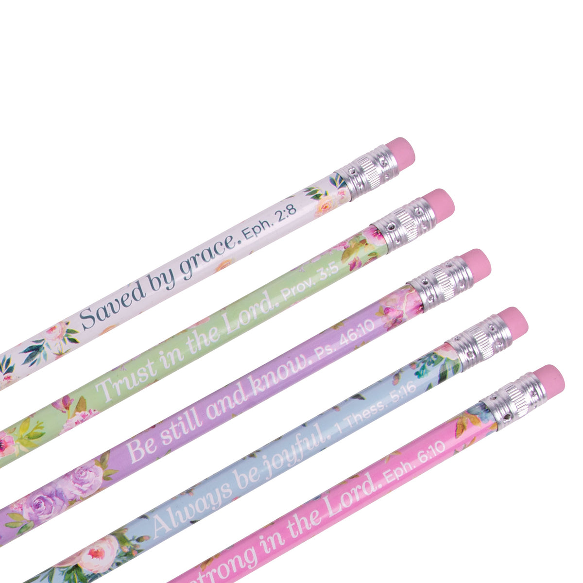Floral Watercolor Tub of 50 Pencils