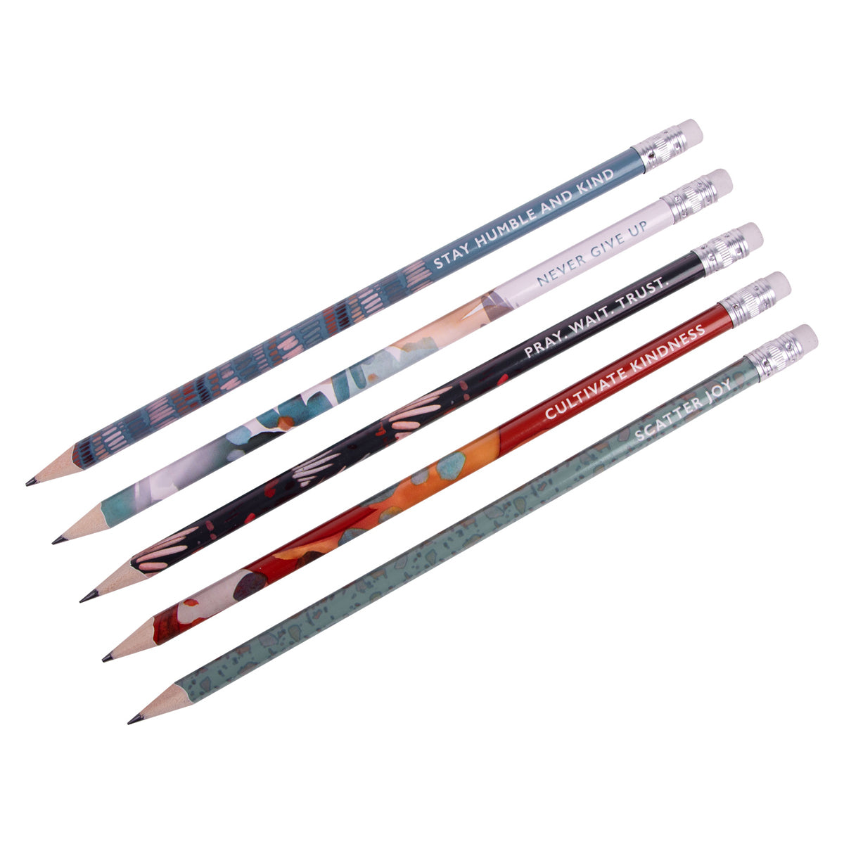 Abstract Watercolor Tub of 50 Pencils