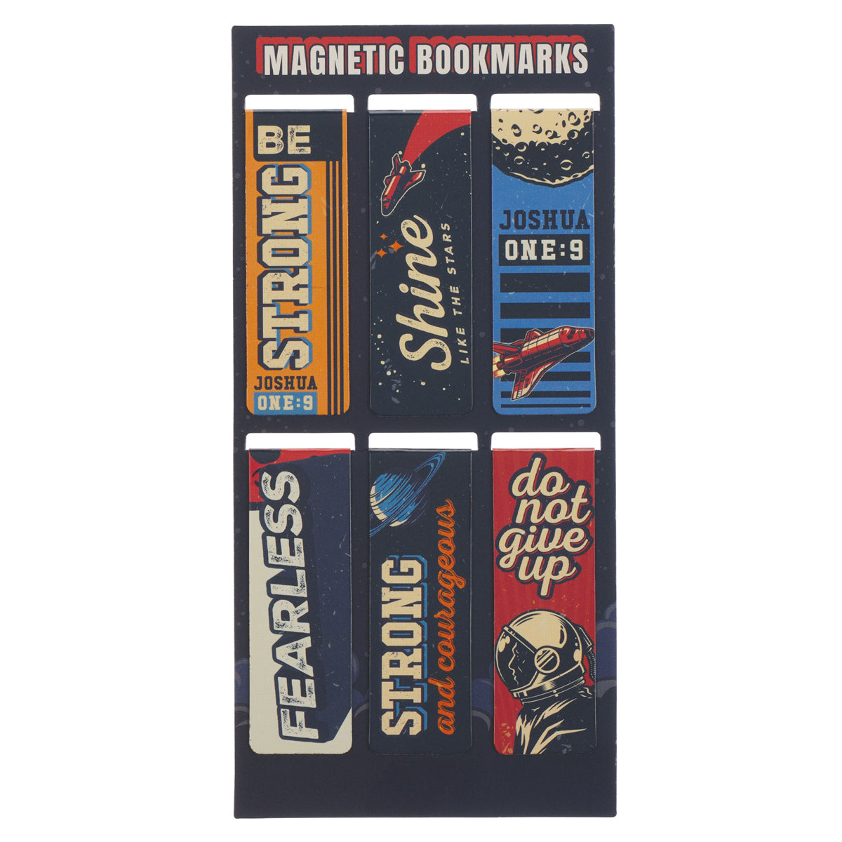 Be Strong and Courageous Six-Piece Magnetic Bookmark Set