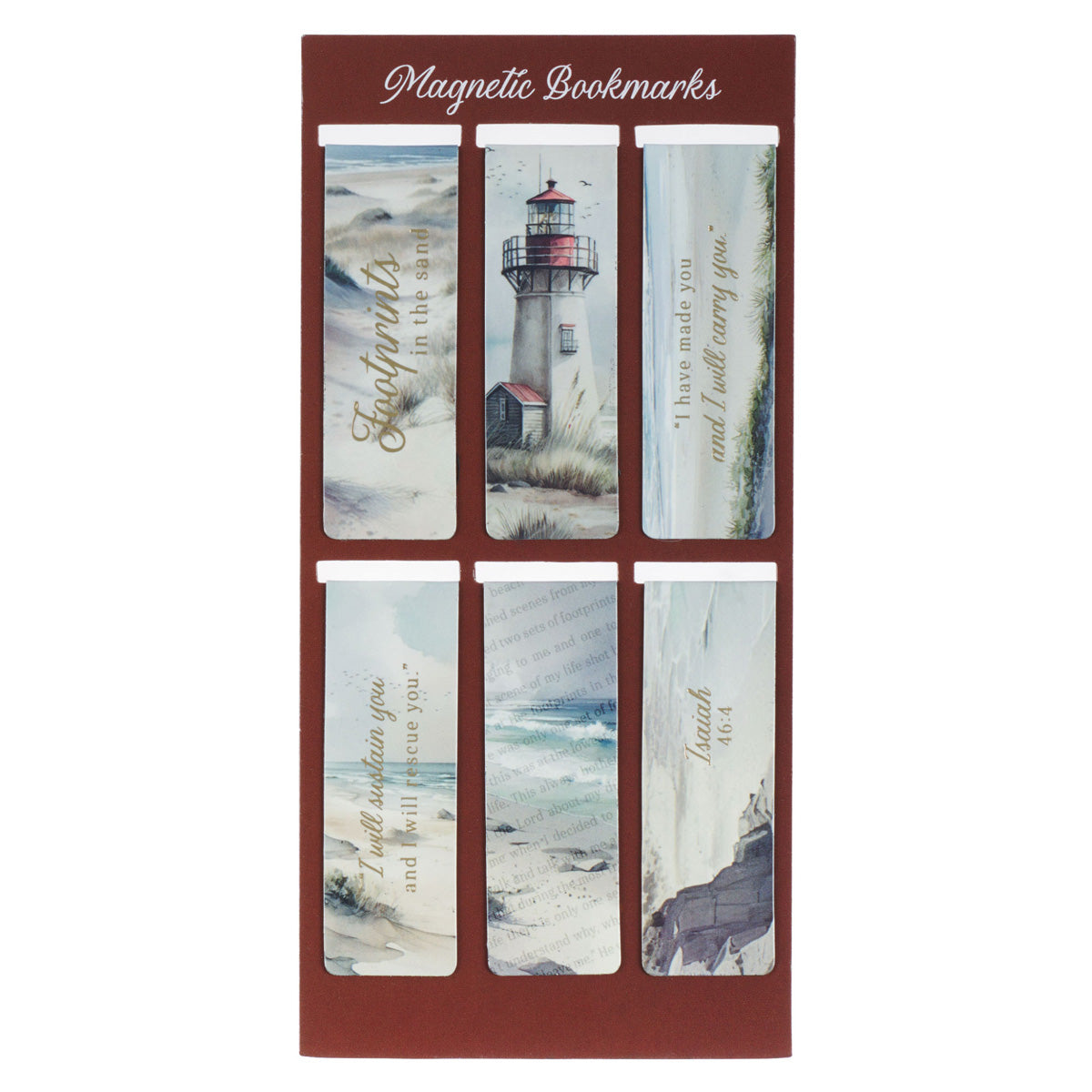 Footprints Six-Piece Magnetic Bookmark Set