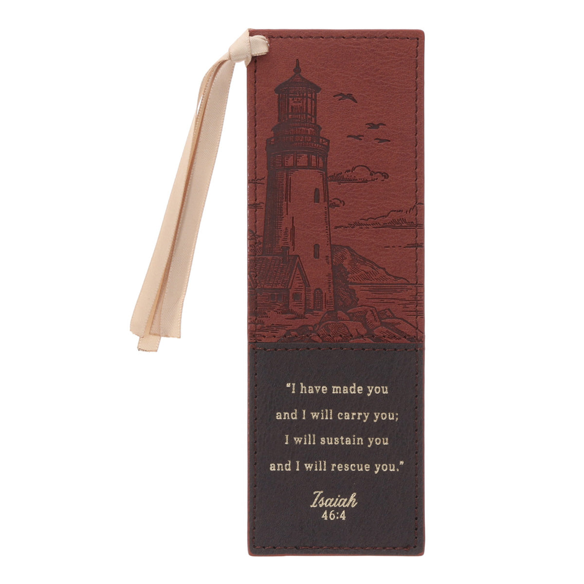 Footprints Faux Leather Bookmark