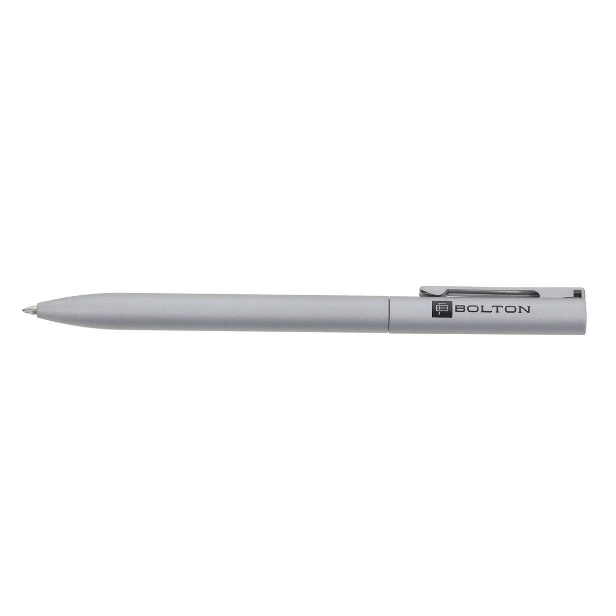 Bolton Grey Twist-Action Gel Pen with Blue Ink