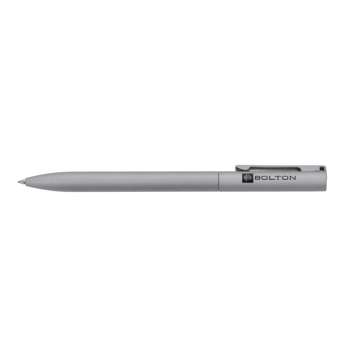 Bolton Grey Twist-Action Gel Pen with Blue Ink