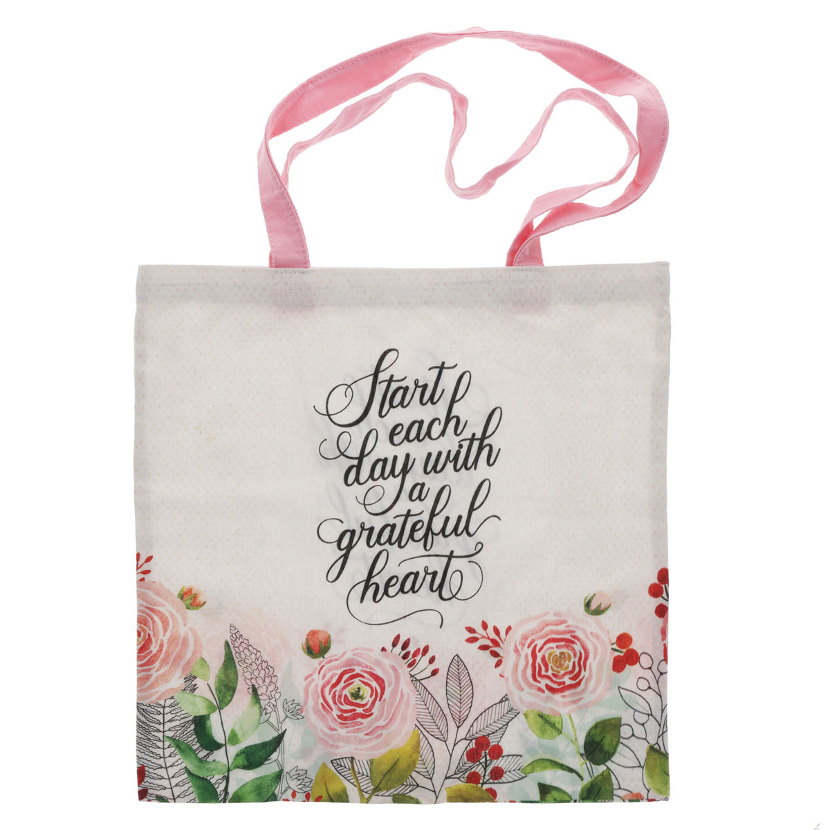 Start Each Day with a Grateful Heart Canvas Tote Bag