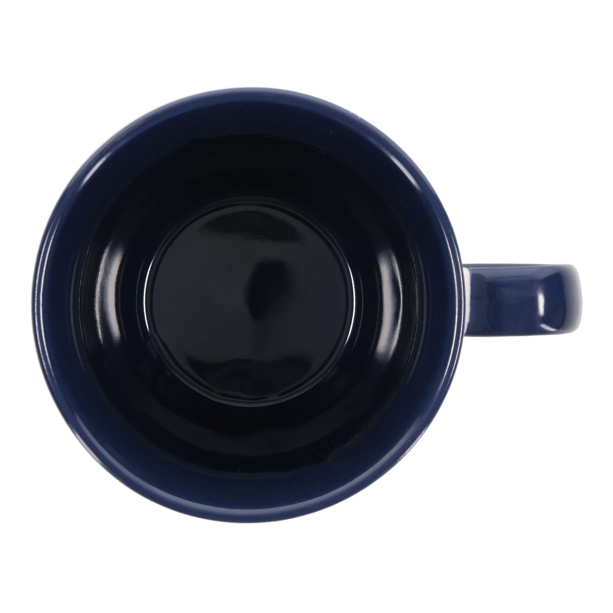 Be Still and Know Ceramic Mug with Navy Blue Interior