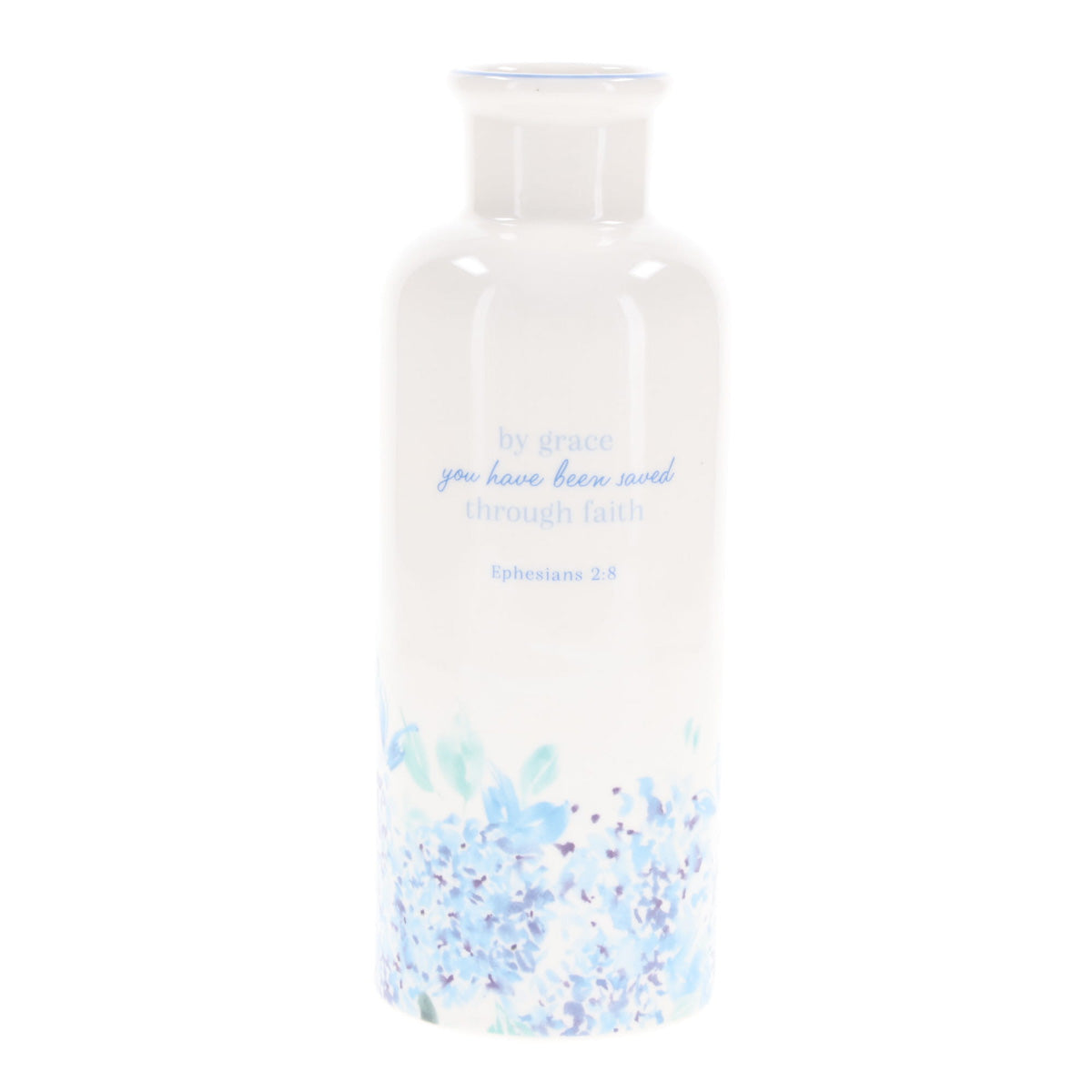 By Grace You Have Been Saved Through Faith Ceramic Flower Vase