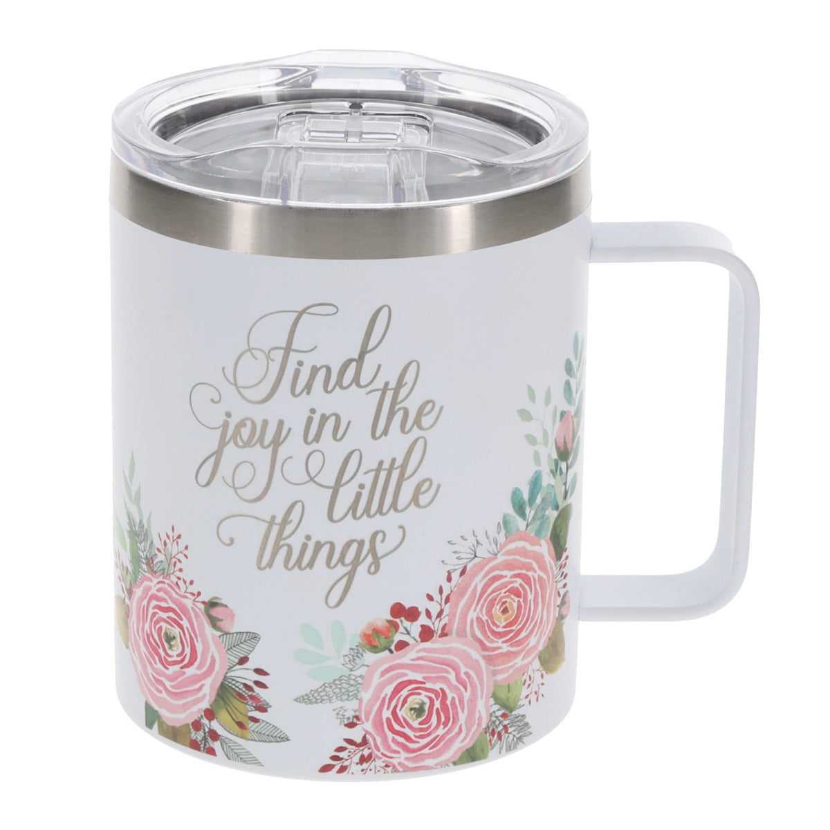 Find Joy in the Little Things Stainless Steel Camp Style Mug