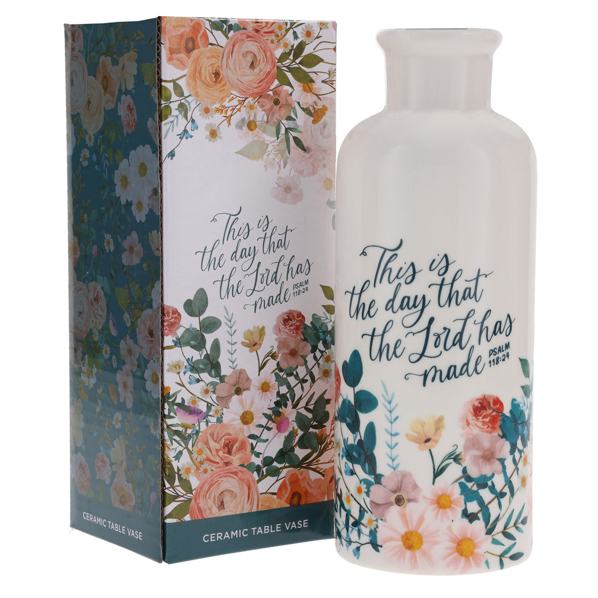 This Is the Day That the Lord Has Made Ceramic Flower Vase