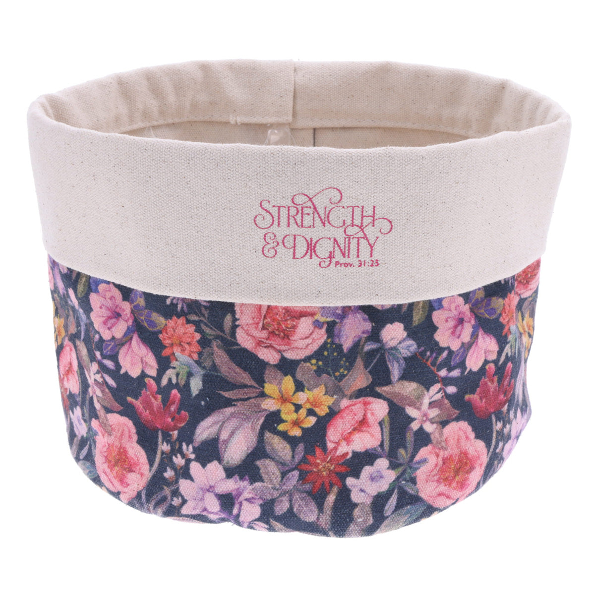 Strength & Dignity Proverbs 31 Blossom Canvas Planter Cover