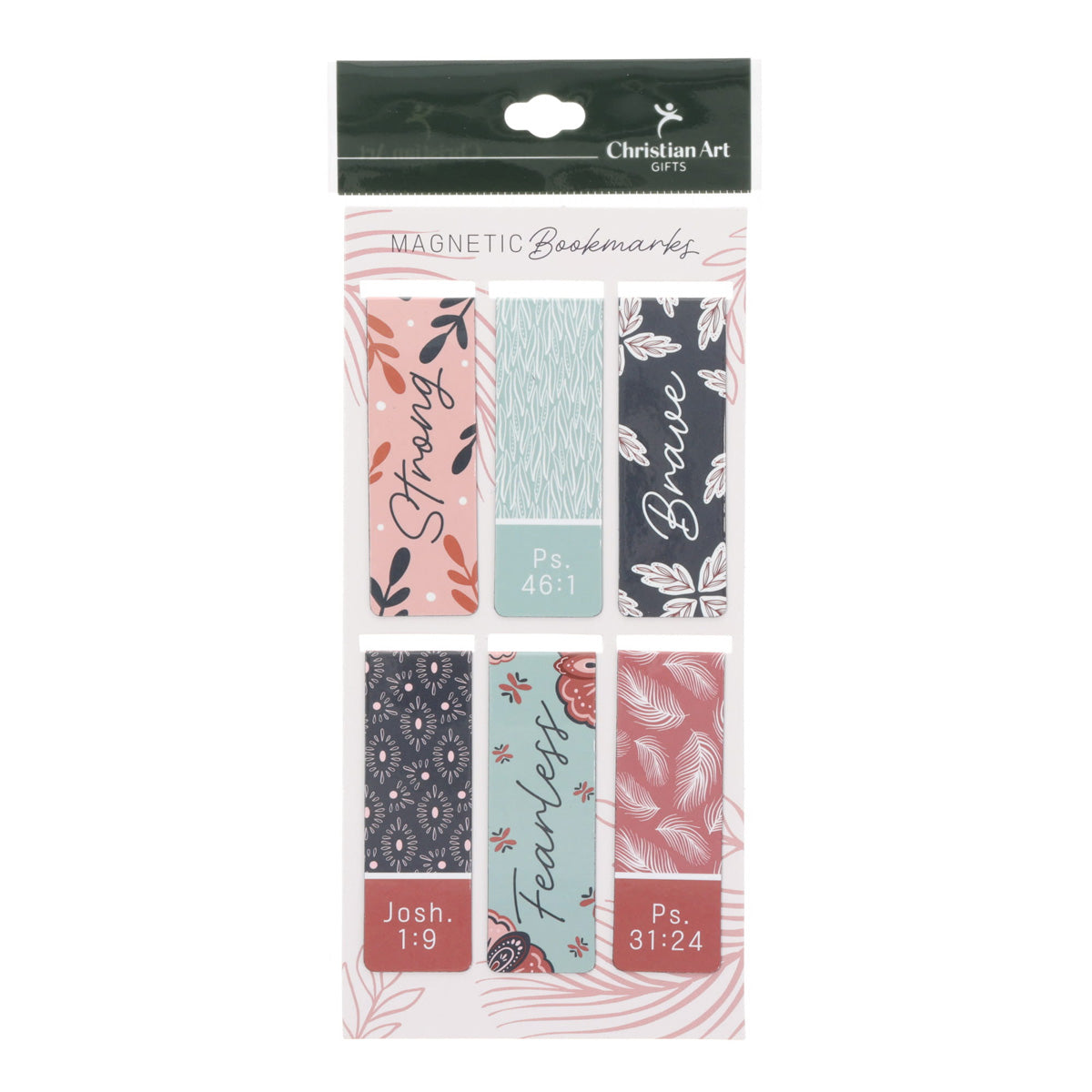 Be Strong and Courageous Six-Piece Magnetic Bookmark Set