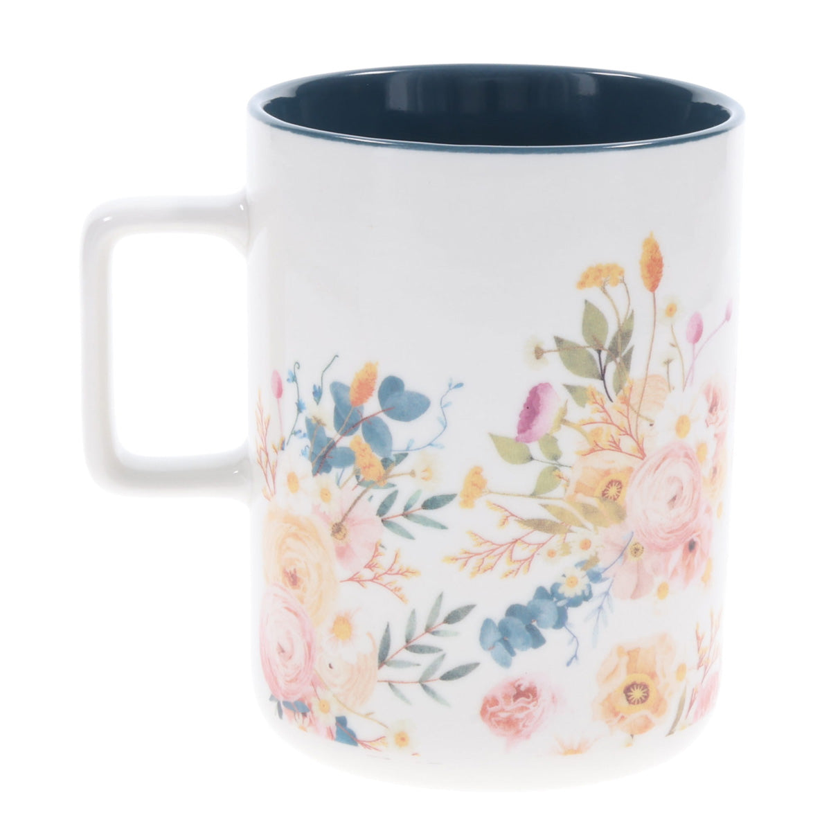 His Love Endures Forever Ceramic Mug with Teal Interior