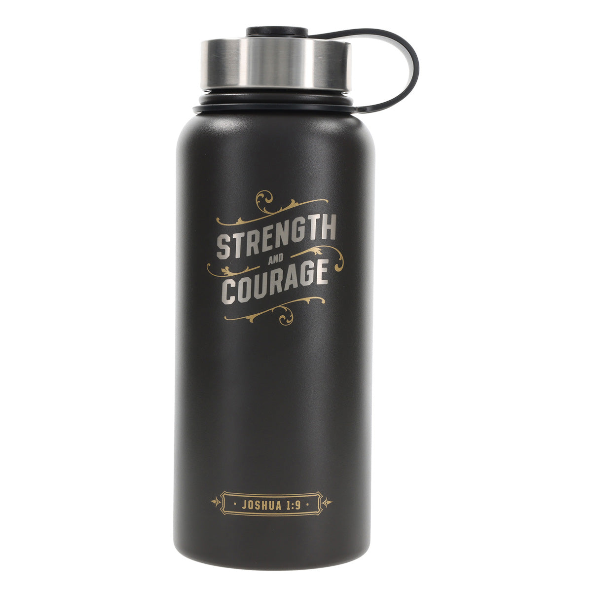 Strength and Courage Stainless Steel Water Bottle