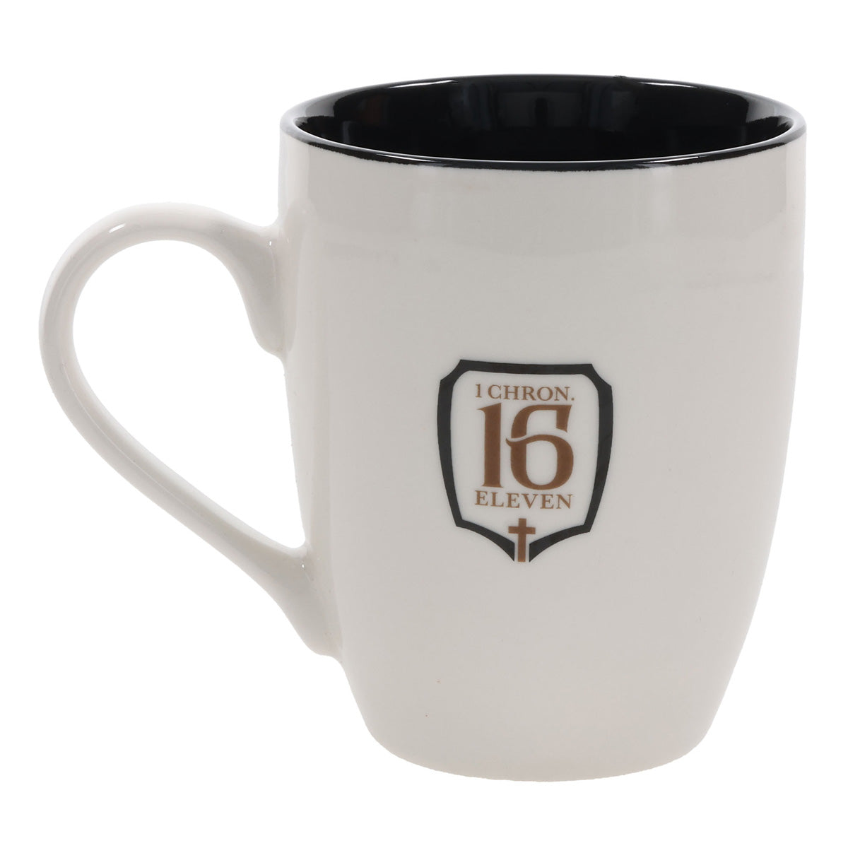 Trust the Lord and His Mighty Power Ceramic Mug with Black Interior