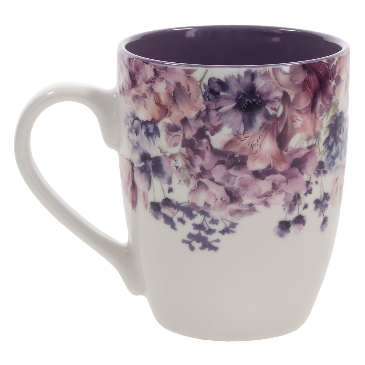Be Still and Know Ceramic Mug with Purple Interior