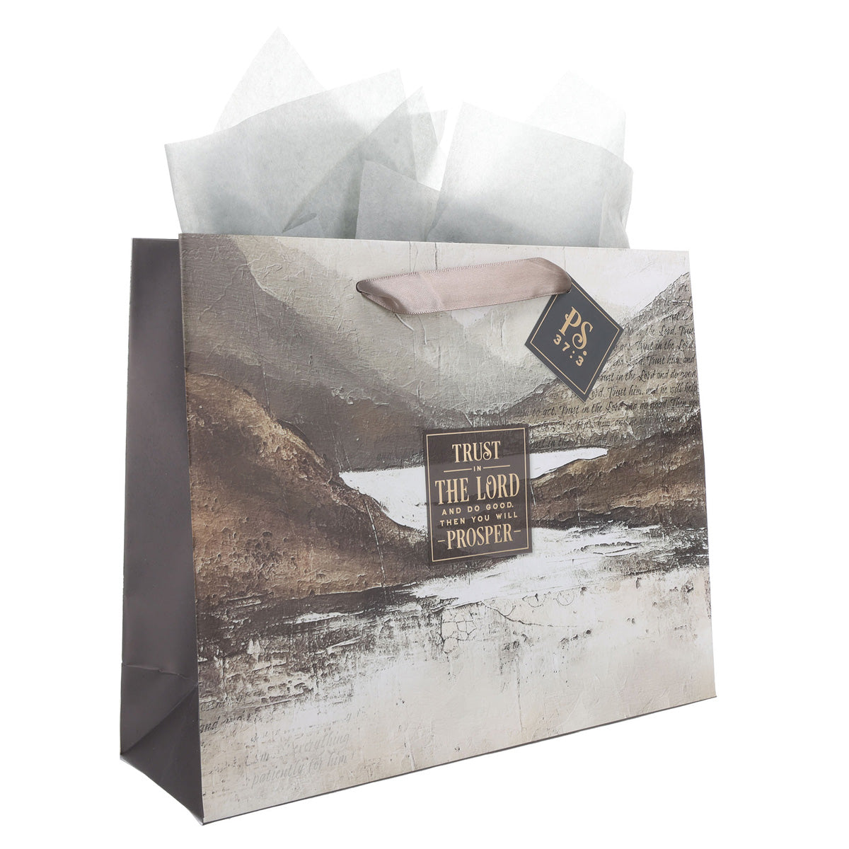 Trust in the Lord Large Landscape Gift Bag with Gift Tag