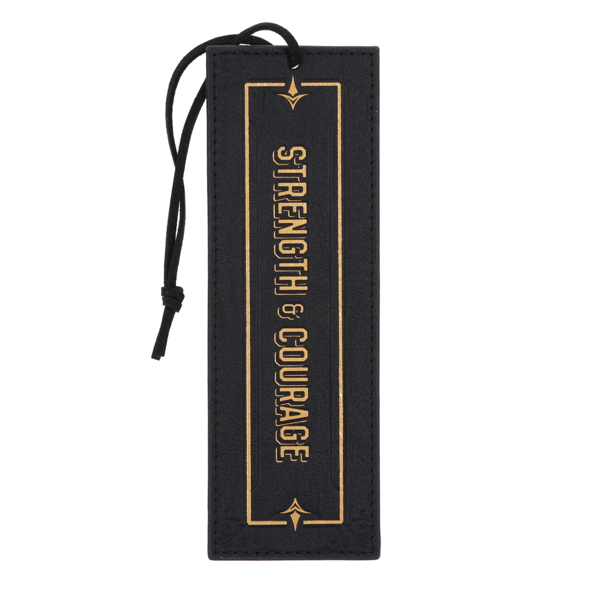 Strength and Courage Genuine Leather Bookmark