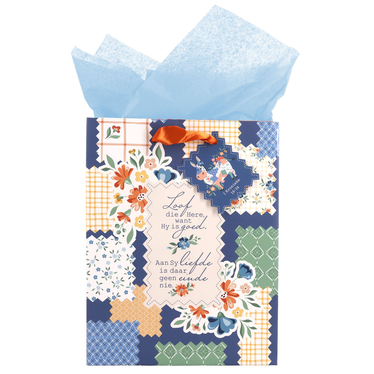 Loof die Here Want Hy Is Goed Afrikaans Medium Gift Bag with Gift Tag