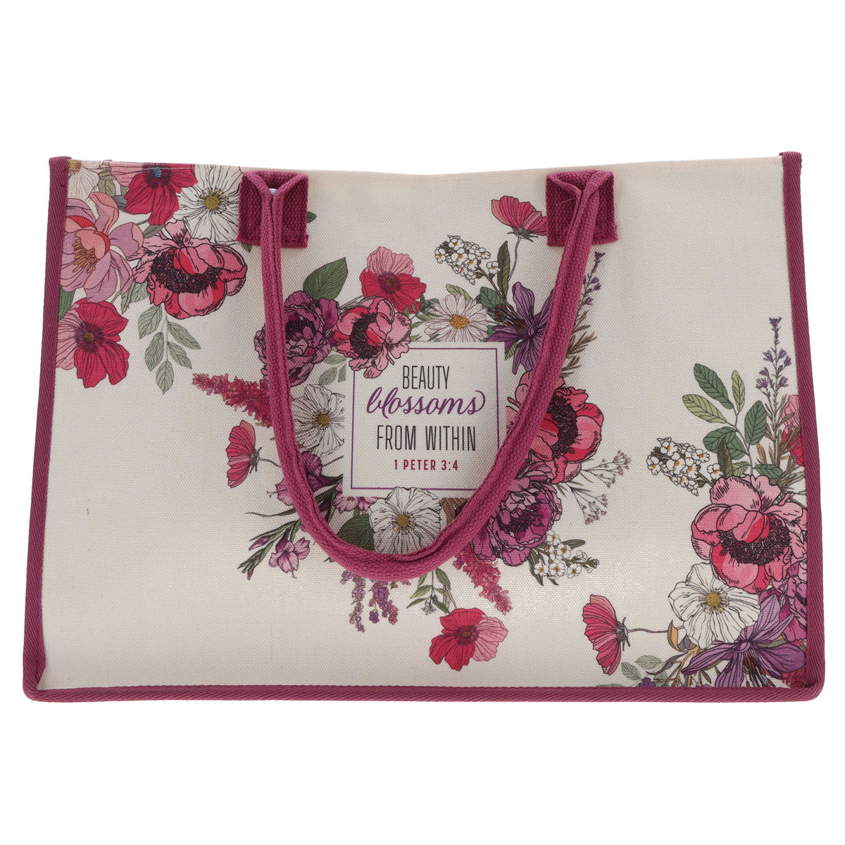 Beauty Blossoms from Within Canvas Tote Bag