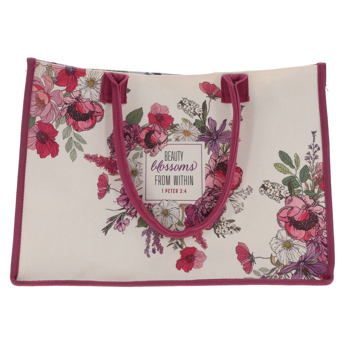 Beauty Blossoms from Within Canvas Tote Bag