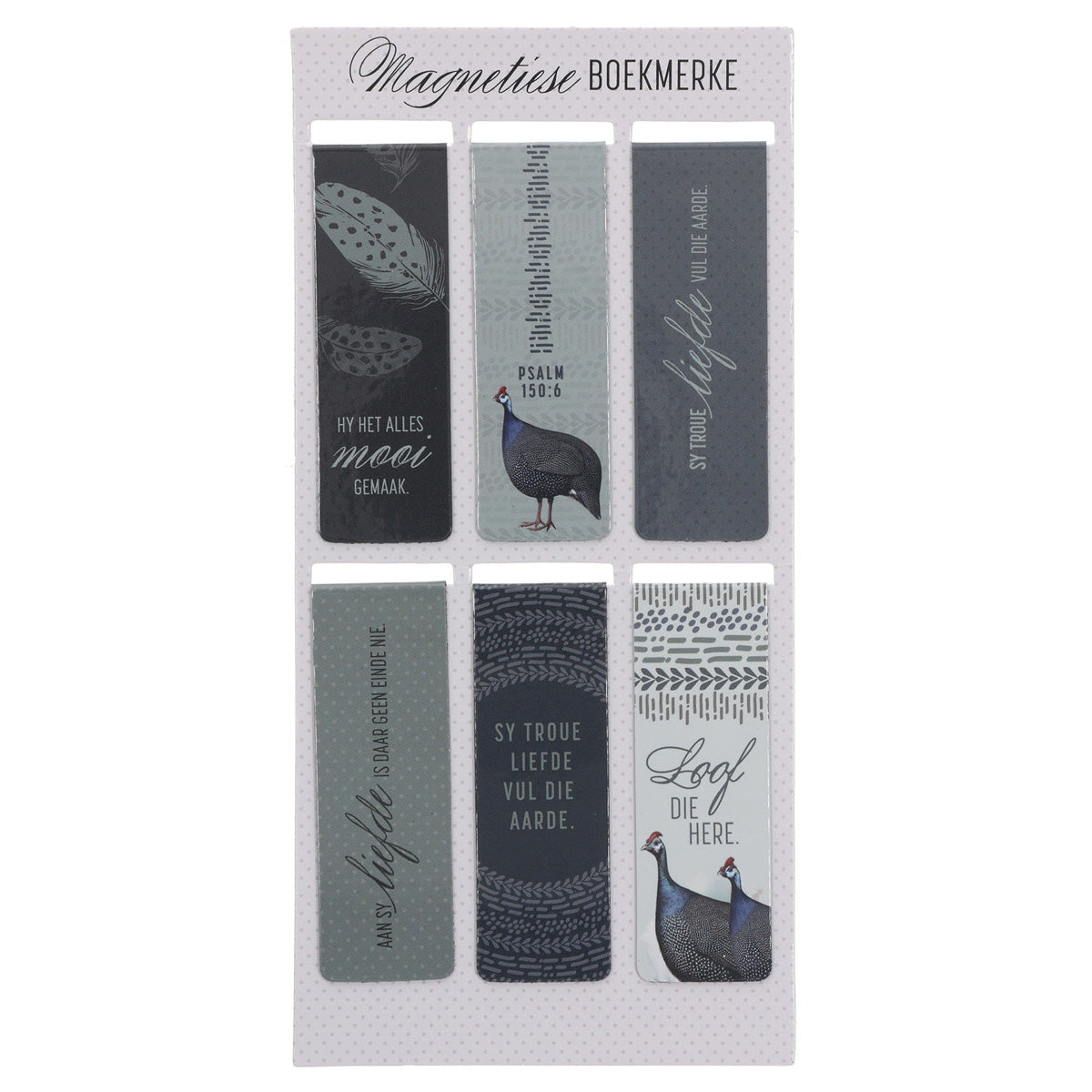 Hy Het Alles Mooi Gemaak Afrikaans Six-Piece Magnetic Bookmark Set