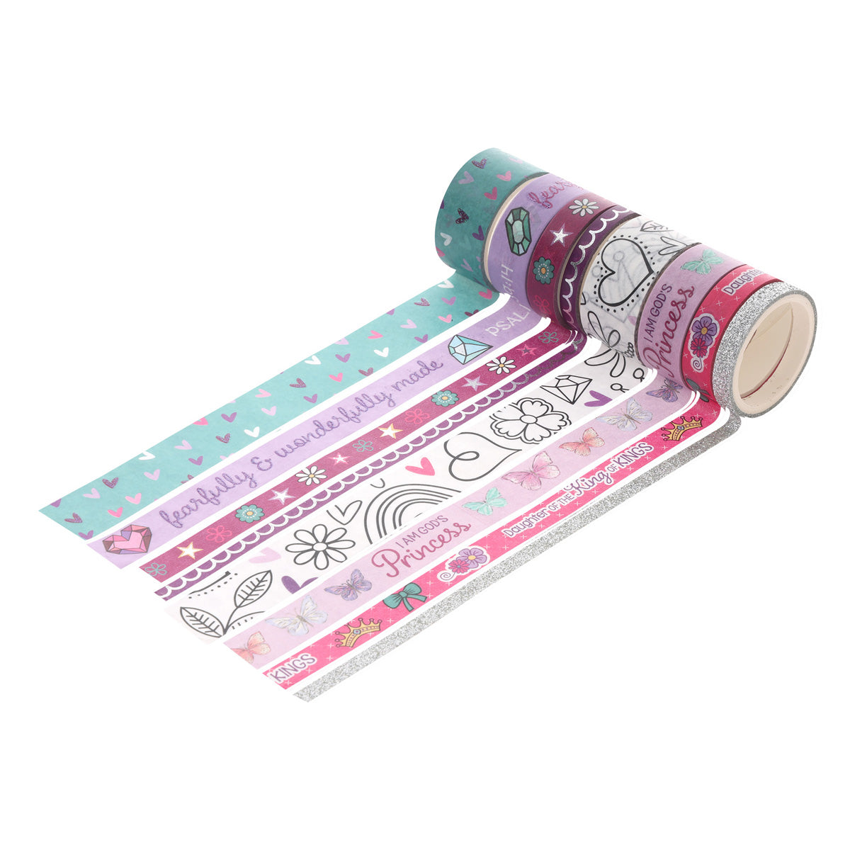 I Am God's Princess Eight-Piece Washi Tape Set