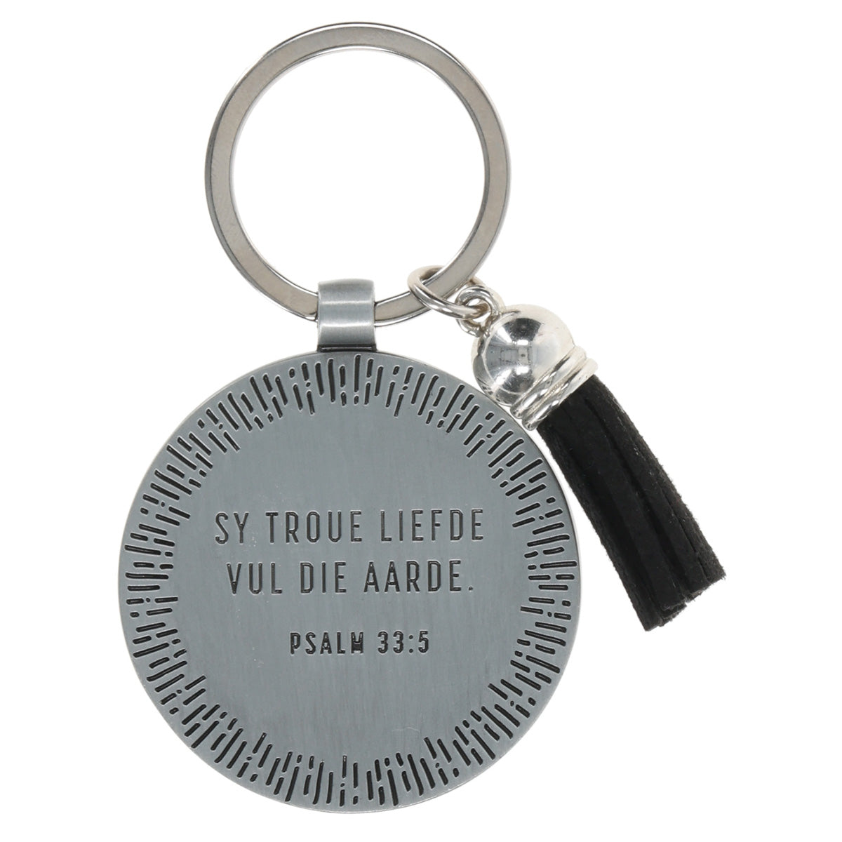 Sy Troue Liefde Vul die Aarde Afrikaans Epoxy Metal Keychain